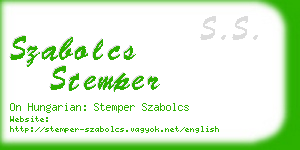 szabolcs stemper business card